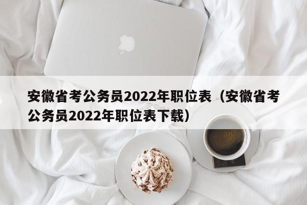 安徽省考公务员2022年职位表（安徽省考公务员2022年职位表下载）